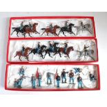 A collection of various Britains lead and hollow cast Union and Confederate Infantry and Cavalry