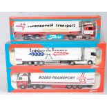 A Tekno 1/50 scale boxed road haulage diecast group to include a Cuisine de France Scania R164L/