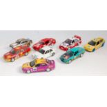 Eight various 1/43 scale white metal resin and diecast kit built and later adapted racing cars,