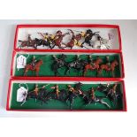 A collection of various mounted Britains lead hollow cast figures to include set No. 49 South