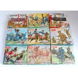 Nine various boxed Airfix H0/00 figure sets, all appear as issued, some examples away from sprue, to