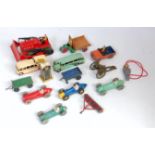 One tray containing a quantity of various diecast and tinplate Dinky Toy and other miniatures to