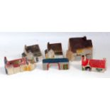 Six various loose Spot-On Cotswold Series and Britains composition buildings, six mixed examples (