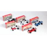 Five various boxed Polistil of Italy 1970s miniature F1 racing cars (Club 33 edition), examples to