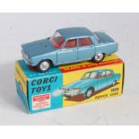Corgi Toys, No. 252 Rover 2000 metallic light blue, red interior, tiny factory flaw on bonnet (NM,