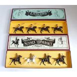 Four various boxed Britains modern release soldier gift sets to include Ref. No. 8829 The Second