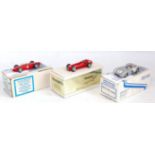 Six various boxed and loose 1/43 scale white metal and resin classic car kit built models to include