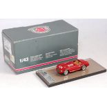 A BBR Promotions 1/43 scale factory hand built model of a Ferrari 166 MM Mille Miglia 1949, housed