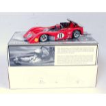 A GMP 1:18 scale model of a Maclaren M8B low wing, as driven by Lothar Motschendacher, appears as