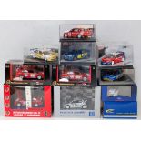 11 various boxed Onyx, Ixo, Vitesse and other world rally championship and racing diecasts to