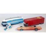 Two various part built resin and white metal racing car transporter kits, to include a Pegaso