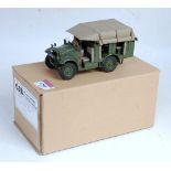 A CJB Military Models 1:32 scale white metal and resin hand crafted model of a Morris commercial C58