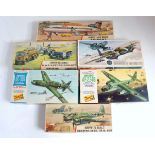 Ten various boxed as issued Airfix, Lindberg Line and Revell mixed scale military plastic kits to