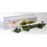 A Dinky Toys No. 666 missile erector vehicle with Corporal missile and launching platform comprising