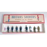 A Britains and Crescent RAF personnel figure group to include a Britains from set No. 2011 Officer