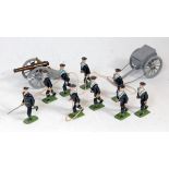A Britains set No. 79 part complete Royal Navy landing party set comprising of running Petty