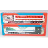 Three various boxed Tekno 1/50 scale road transport diecast to include an O'Neills Mercedes Benz