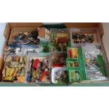 One tray containing a large quantity of various mixed lead and hollow cast figures to include