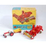 A Corgi Toys Gift Set No. 8, one yellow tine missing from the combine but could easily be