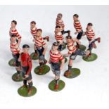 A Britains Famous Football Teams series squad comprising of ten various players and goalkeeper,