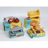 Four various boxed Corgi Toys farming interest boxed diecasts to include No. 53 Massey Ferguson 65