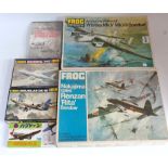 A collection of various boxed plastic aircraft kits, 15 examples in total to include Frog, Heller,