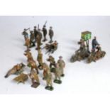 Approx 50 various British military Britains and similar military figures, examples to include