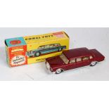 A Corgi Toys No. 247 Mercedes Benz 600 Pullman comprising of metallic maroon body with off-white