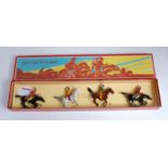 A Britains set No. 152 North American mounted Indians comprising of four various mounted soldiers,