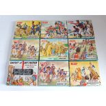 Nine various boxed Airfix H0/00 scale plastic figure sets, all appear as issued, some examples