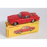 A French Dinky Toys No. 24J Alfa Romeo 1900 Super Sprint Coupe comprising red body with clear