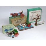 A Britains boxed Home Farm series horse-drawn vehicle group and accessory group to include No. 8F