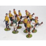 A Britains Famous Football Team series squad comprising of ten various players with goalkeeper