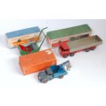 Three boxed and playworn Dinky Toys diecasts to include No. 501 Foden diesel 8-wheel wagon, No. 25 X