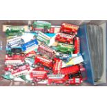 A box of assorted modern issue loose and boxed diecast, to include Days Gone buses