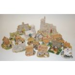 A box of assorted loose cottage ornaments to include Liliput Lane St Lawrence Church, Liliput Lane