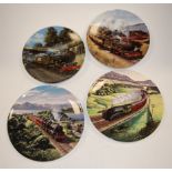 A small collection of boxed Bradford Exchange collectors plates, transport related