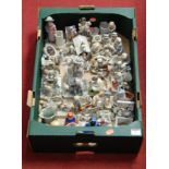 A box of miscellaneous mainly late 19th century continental china farings,