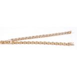 A modern 9ct gold expanding link necklace, 29.4g, length 38cm