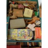 Two boxes containing a quantity of children's toys and games etc