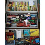 Three boxes of modern and old diecast to include Corgi Citroen Safari (a/f), Corgi Juniors etc