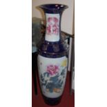 A reproduction Chinese porcelain floor vase, heightened in gilt, h.127cm