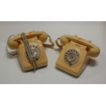 Two GPO cream bakelite telephones; together with a Supreme hairdryer, boxed