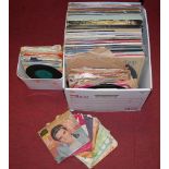 A box of assorted mainly 12" vinyl long playing records, to include Elvis Presley Inspirations,