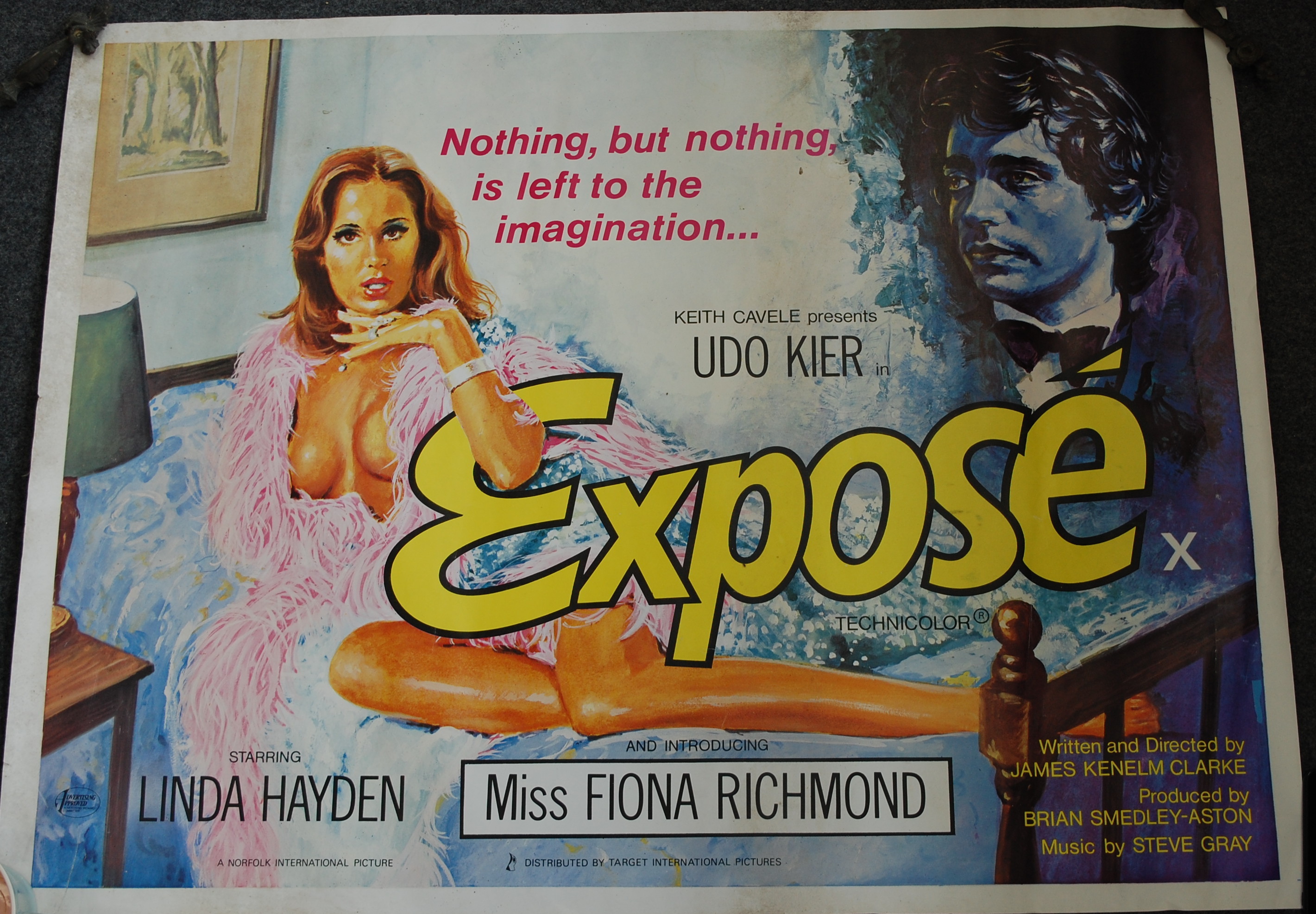 A UK quad poster for the 1976 film Expose - Image 2 of 2