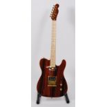A Santander telecaster electric guitar, in faux rosewood finish