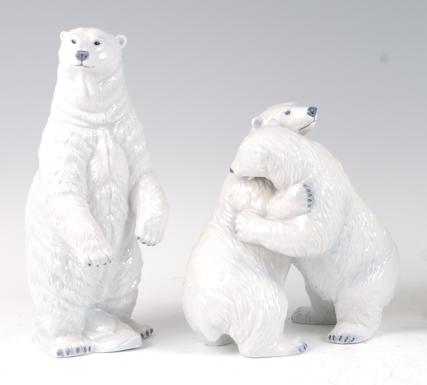 A Royal Copenhagen porcelain model of a Polar Bear, in standing pose, printed backstamp and numbered