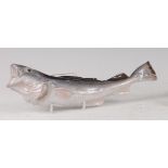 A Royal Copenhagen porcelain wall pocket model of a Cod fish, numbered 458 verso, length 27cm