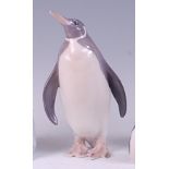 A Royal Copenhagen porcelain model of a penguin, numbered 417 to back of feet, h.23.5cm