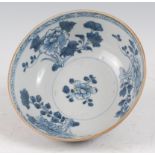 An 18th century Chinese Batavian ware blue and white bowl, ex-Nanking Cargo with original Christie's